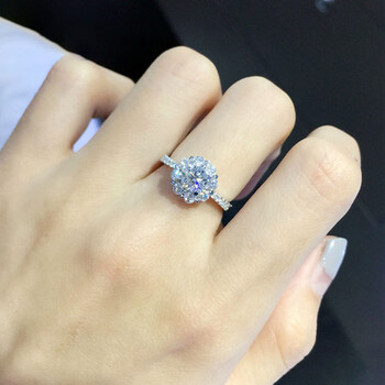 丹菲蒂珠宝白18k金求订结婚真钻石戒指裸钻对戒托定制铂金1克拉钻戒2