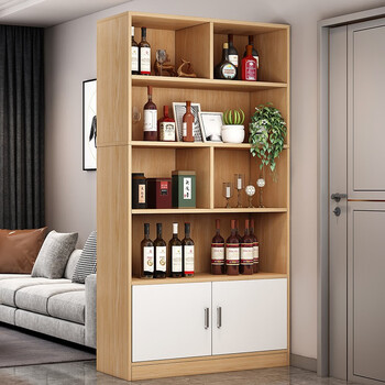 墨尚思酒柜进门简约玄关柜客厅装饰隔断柜现代门厅间厅柜双门四层田园