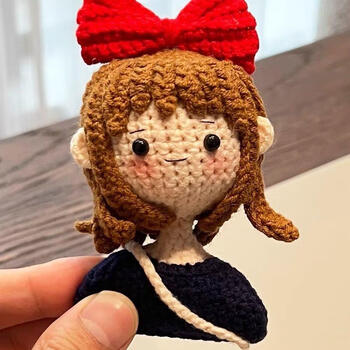 手工diy编织男女孩情侣头像钥匙扣挂件钩针毛线自制男女朋友礼物女孩