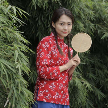 善诚德阿庆嫂演出服村姑服装女棉质碎花衣服乡村80年代怀旧服装农村