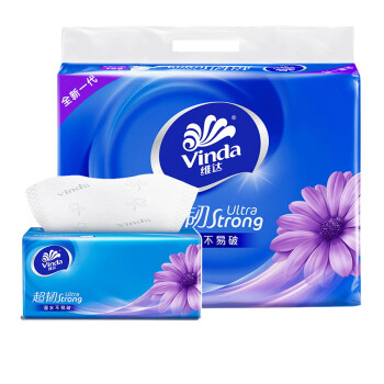 维达（Vinda）抽纸130抽2提*6包湿水不易破卫生纸纸巾餐巾纸V2239（提）-2	