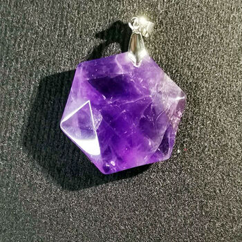 紫水晶六芒星灵摆 pp袋简包装附可拆卸蜡绳