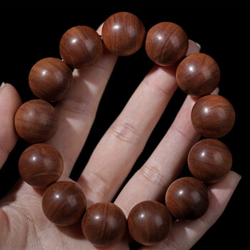 豪珠 黑肉沉水级印度老山檀香木佛珠 念珠男女正宗老山檀手串108颗 黑