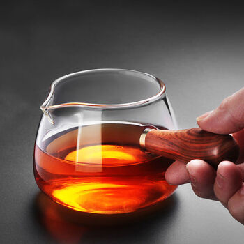 月牙杯玻璃泡茶杯玻璃公杯匀杯加厚耐热泡茶公道杯分