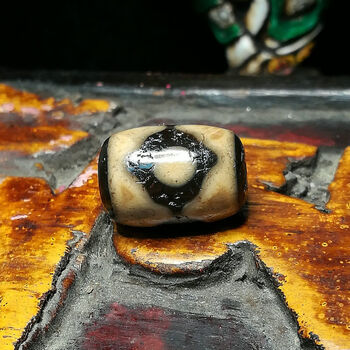 情系心缘西藏真品坛城三眼老天珠散珠玛瑙桶珠顶腰珠男女项链多宝