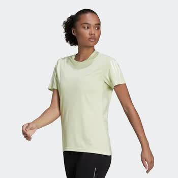 阿迪达斯adidas女装夏季跑步运动短袖t恤h59274hc1747酸橙绿as
