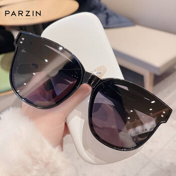 眼镜亮黑色>帕森(parzin)墨镜套镜女近视专用超轻偏光太阳镜开车专用