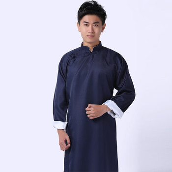 大漠汉子相声大褂服装快板服民国长衫五四青年学生装男士长袍中式马褂