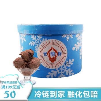 光明 大桶装冰淇淋冷饮雪糕 家庭聚会挖球 商用冰激凌 3kg 巧克力味