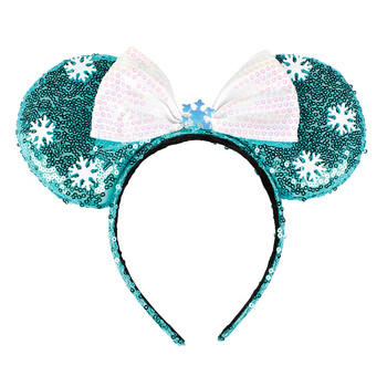 迪士尼米奇头箍亮片蝴蝶结发箍儿童发卡上海乐园发饰可爱米妮迪士尼