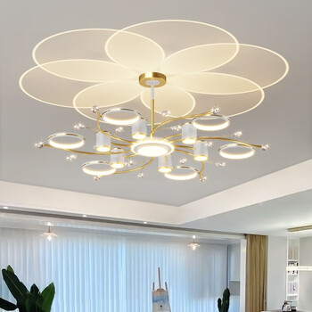 仁轩 照明 客厅灯吊灯现代简约大气全屋广东中山灯具套餐三室两厅组合