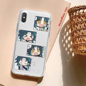 原神周边魈同人黑白漫画手机壳vivoy77y33s华为oppoa97小米苹果14 四