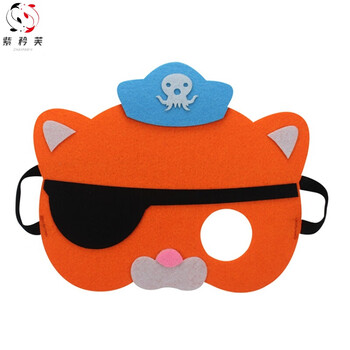 紫矜芙动漫海底小纵队呱唧巴克队长章教授披风面具套装角色表演节日