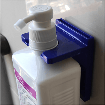 手消毒液支架凝胶洗手液挂架肘压墙架手推车病床走廊专用架子 蓝色 免