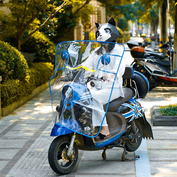 电动摩托车透明挡风板塑料加大防风板加厚电瓶车挡风罩前挡雨板定制