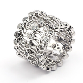 玖觉 抖音网红同款戒指18k玫瑰金戒指女s925银创意戒指伸缩戒指镂空变