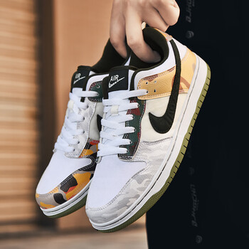 男闪电倒钩dunksb影子灰空军一号男冰雪奇缘莆田鞋情侣板鞋dunk迷彩38