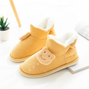 保暖窝窝鞋女生高帮毛绒棉拖鞋加厚加绒棉靴秋冬款毛毛家居鞋厚底可爱