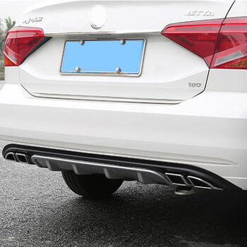 适用于桑塔纳新捷达后唇改装小包围尾唇后保险杠双出四出排气