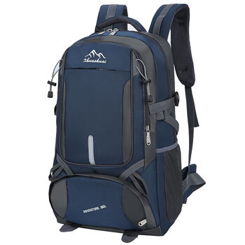 时尚双肩女包超大旅行包男户外登山包双肩包女旅游打深蓝色超大号85l