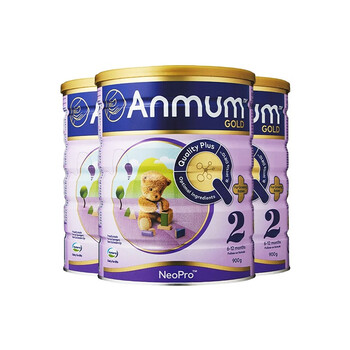 【恒天然】新西兰本土版安满连动配方婴儿奶粉 jd保税仓配送 2段*3罐