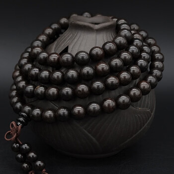 珍韵缘印尼黑檀木佛珠手串佛教用品手链红木黑木檀香木手串男女款串珠