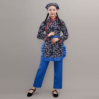 细熙阿庆嫂衣服村姑碎花演出百姓农民古装乡村民族舞蹈客家采茶服装