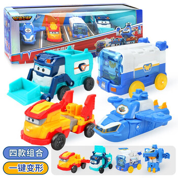 愿望守护者能量球乐迪金小子基地变形机器人 超级飞侠趣味车四只装