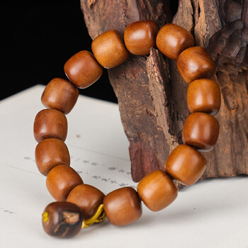 天然道家雷击木枣木原木手串 护身转运桃木手链念珠高能量佛珠 15mm*