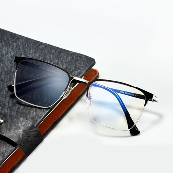 创果 远近两用老花镜男士高档渐进多焦点日本进口纯钛高清防蓝光老花