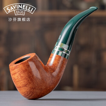 沙芬(savinelli)【斗包套装】意大利进口手工石楠木烟斗p414森林男