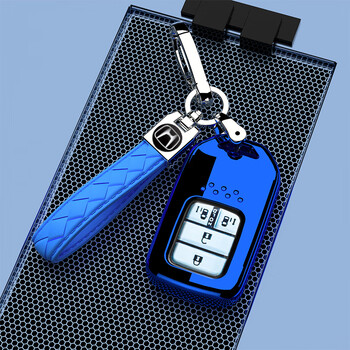 钥匙套专用男本田艾力绅钥匙套女车内用品装饰壳全包款式蓝色小羊皮扣