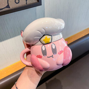 稀奇古怪的杯子星之卡比可爱陶瓷杯带盖杯子女ins创意伴手礼马克杯