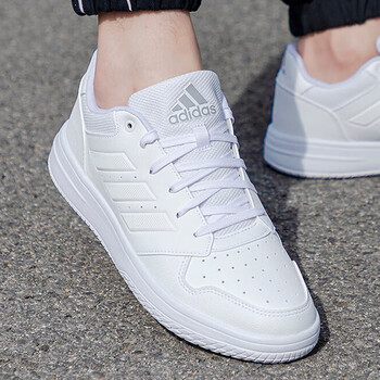 阿迪达斯adidas男鞋夏季新款透气休闲鞋篮球缓震小白鞋男士运动鞋eh