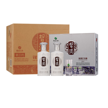 习酒 银质 53度 酱香型白酒 53%vol 500mL 6瓶礼盒装