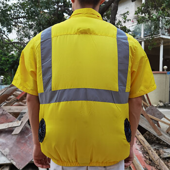 有漫带风扇的衣服空调服薄款短袖可带风扇衣服空调服男款工作服女制冷