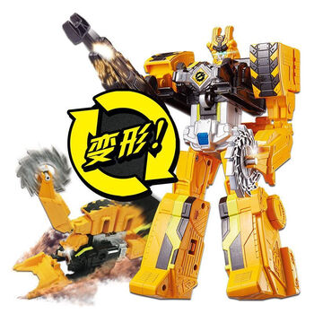 奥迪双钻巨神战击队之超救分队玩具变形汽车变形金钢机器人冲锋战击王