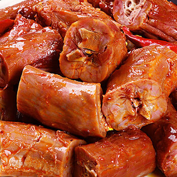 50包鸭脖鸭脖子卤味特产香辣鸭脖零食真空4包装混合鸭脖4包4种口味