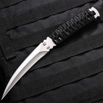 刀具防身冷兵1器格斗战术刀户外刀具菊田水果刀小刀锋利高硬白色