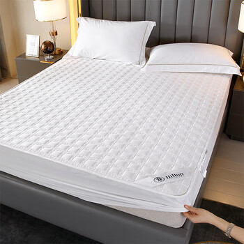 希尔顿五星级酒店100s夹棉床笠单件夏款纯棉床罩床垫保护罩防尘套 a类