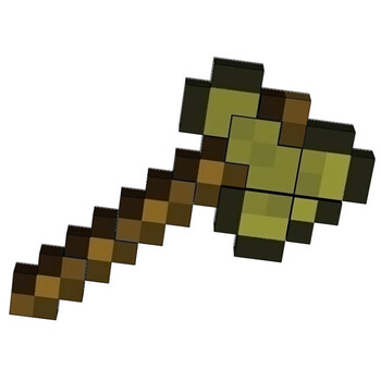 新年礼物我的世界头套头盔11可穿戴钻石剑纸模型玩具摆件装饰diy金斧