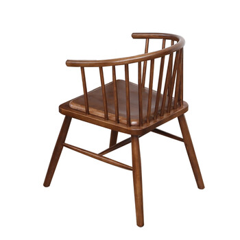 有间筑木北欧围椅实木温莎坐具白橡木餐椅休闲家用书房椅子 纯实木坐