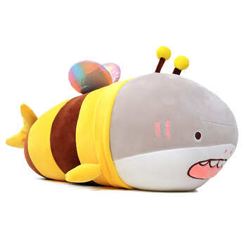 迪士尼沙雕玩偶鲨叉搞怪鲨bee公仔鲨鱼抱枕鲨瓜毛绒玩具男生日礼物