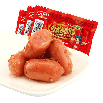 力诚（Reecen） 台式小热狗肠火腿迷你脆脆肠即食子弹肠肉枣小包装零食泡面搭档 大台式香辣味40g*6袋（特清）