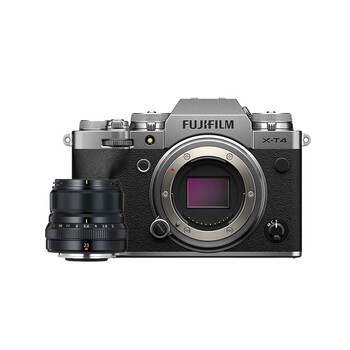 富士（FUJIFILM）X-T4/XT4 微单相机 套机（23mm F2定焦镜头) 2610万像素 五轴防抖 视频强化 续航增强 银色