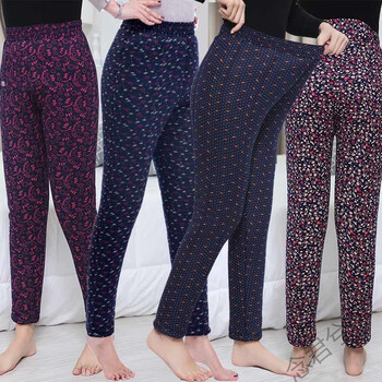 老太太薄棉裤女加绒裤子可外穿保暖裤中老年棉裤女体重冬季加绒韩版