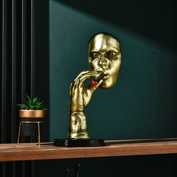 茄皇(cigarking)古巴雪茄头像艺术品雪茄吧酒吧家居摆设吸烟人头像