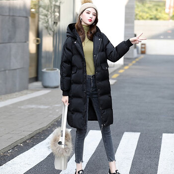 梵侈赫尔轻奢品牌羽绒棉服女中长款2022年冬季新款韩版宽松加厚棉衣