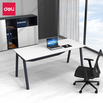 得力deli办公家具办公桌组合单人双人职员桌简约现代四人桌配储物柜