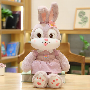 毅踏新大陆玩偶 新代路娃娃 兔子睡觉抱公仔抱枕毛绒新大陆兔子 美美